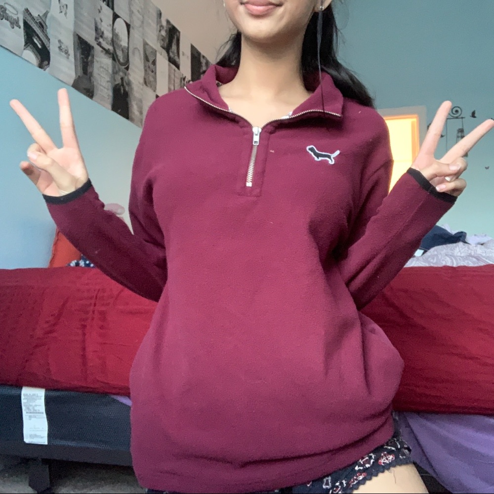 victoria secret pink zip up/pullover